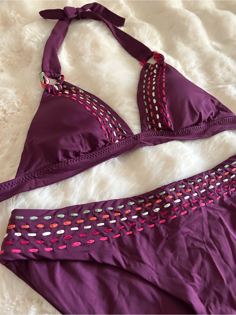 Becca Purple Halter Bikini